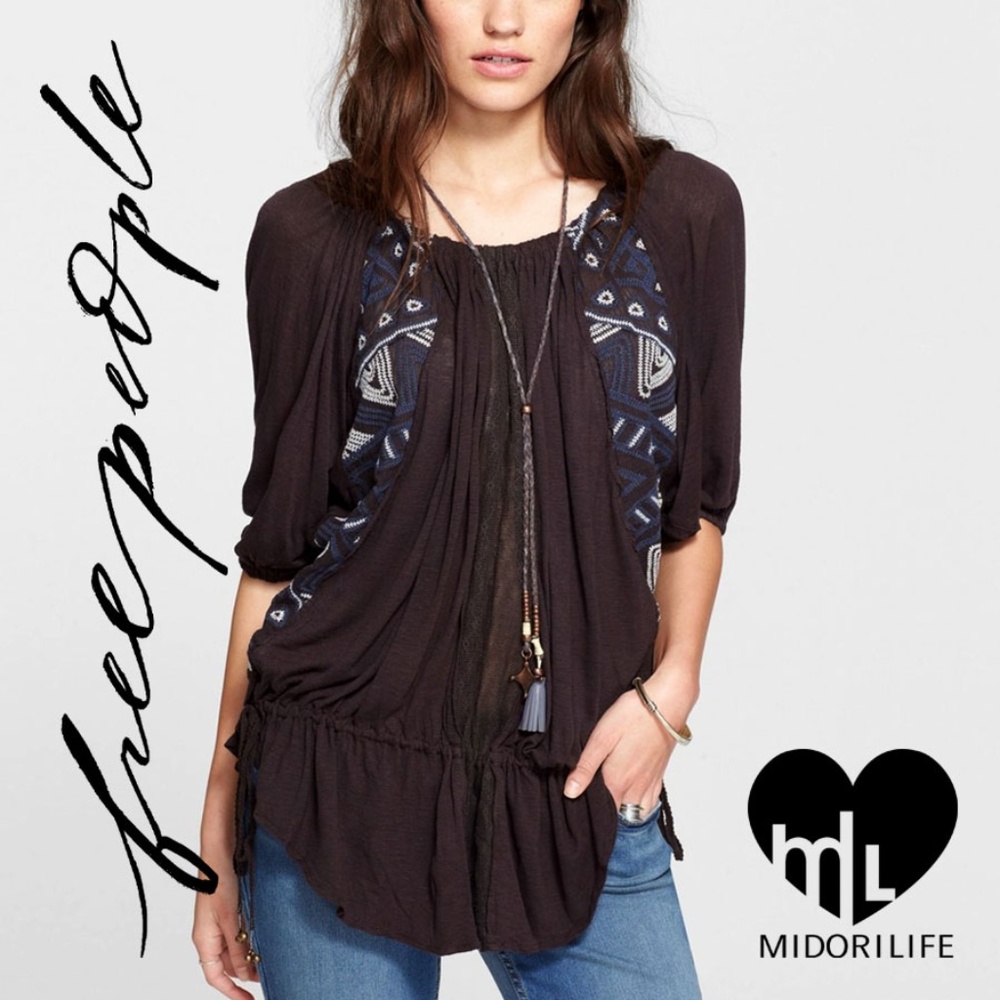 FREE PEOPLE New World Off Butterfly Tunic